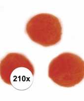 210x oranje knutsel pompons 7 mm trend