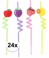 24x fruit thema drinkrietjes type 1 trend