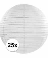 25x lampionnen van 35 cm in het wit trend