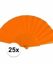 25x spaanse handwaaiers oranje 23 cm trend