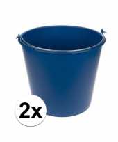 2pcs schoonmaakspullen blauwe emmers 12 liter trend