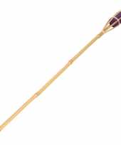 2x bamboe tuinfakkels paars 90 cm trend