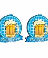 2x beierse muur wand decoraties bierpul oktoberfest 48 cm trend