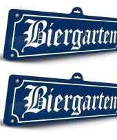 2x biergarten muur wand decoraties 48 x 15 cm oktoberfest trend