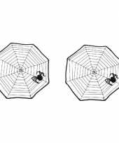 2x halloween spinnenwebben 40 x 40 cm trend