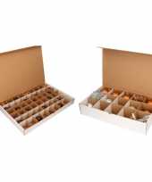2x kerstballen opbergen dozen voor 15x 10 cm en 54x 6cm trend