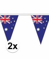 2x luxe australie vlaggenlijn voor binnen en buiten trend