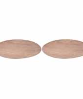 2x melamine borden houtprint 27 cm trend