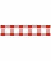 2x rood wit ruitjes papieren tafellaken tafelkleed 1000 x 118 cm trend