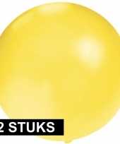 2x stuks grote ballonnen van 60 cm geel trend