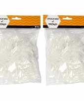 2x witte spinnenraggen decoratie 20 gram trend
