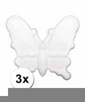 3 knutsel piepschuim vlinders 12 5 cm trend