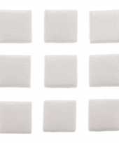 30 stuks vierkante mozaieksteentjes wit 2 cm trend