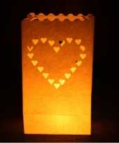 30x candle bags met harten sjabloon trend