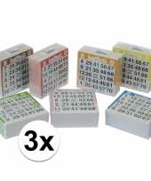 3x bingo kaarten 1 75 gekleurd trend