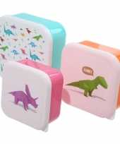 3x broodtrommel lunchbox dinosaurus print trend