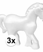 3x knutsel piepschuim paard 15 cm trend