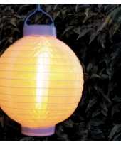 3x stuks luxe solar lampion lampionnen wit met realistisch vlameffect 20 cm trend