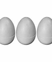 3x stuks piepschuim vormen eieren van 8 cm trend