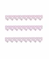 3x stuks roze papieren hartjes thema slingers van 6 meter trend