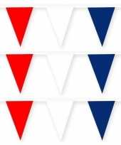 3x tsjechie stoffen vlaggenlijnen slingers 10 meter van katoen trend