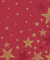 40x kerst servetten rood gouden sterren 33 x 33 cm trend