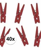 40x rode houten knijpers trend