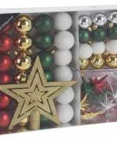 45x klassieke kerst kerstballen 4 5 8 cm kunststof mat glans trend