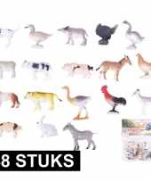 48x boerderij speelgoed diertjes dieren 2 6 cm trend