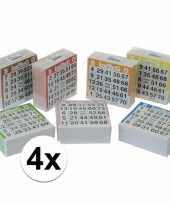 4x bingo kaarten 1 75 gekleurd trend