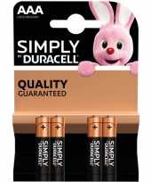 4x duracell aaa simply batterijen alkaline lr03 mn2400 1 5 v trend