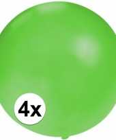 4x grote ballonnen van 60 cm groen trend