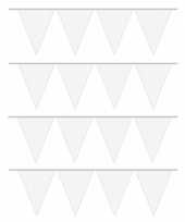 4x party vlaggenlijn wit effen trend