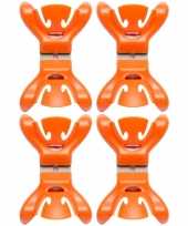 4x slingers decoratie ophangen slingerklemmen oranje trend