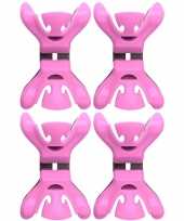 4x slingers decoratie ophangen slingerklemmen roze trend