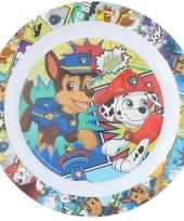 4x stuks nickelodeon paw patrol ontbijtbordjes 22 cm voor kinderen trend