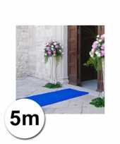 5 meter blauwe loper 1 meter breed trend