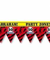 50 abraham party tape markeerlint waarschuwing 12 m versiering trend