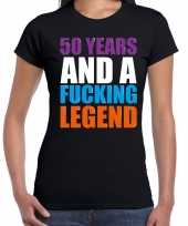 50 year legend 50 jaar legende cadeau t-shirt zwart dames trend