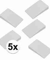 5x deurstopper deurwig rubber wit 16 mm trend
