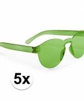 5x groene verkleed zonnebrillen voor volwassenen trend
