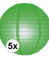 5x lampionnen 25 cm groen trend
