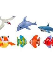 5x opblaasbare maritiem decoratie zeedieren type 1 trend