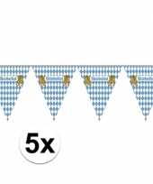 5x vlaggenlijnen oktoberfest van 5 meter trend