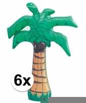 6 stuks opblaasbare palmboom versiering 45 cm trend