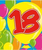 60x 18 jaar leeftijd themafeest servetten balloons 25 x 25 cm trend