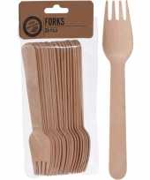 60x houten vorken wegwerp bestek trend