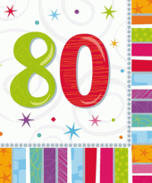 64x servetten 80 jaar thema feestartikelen trend