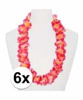 6x hawaii kransen roze oranje trend