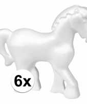 6x knutsel piepschuim paard 15 cm trend